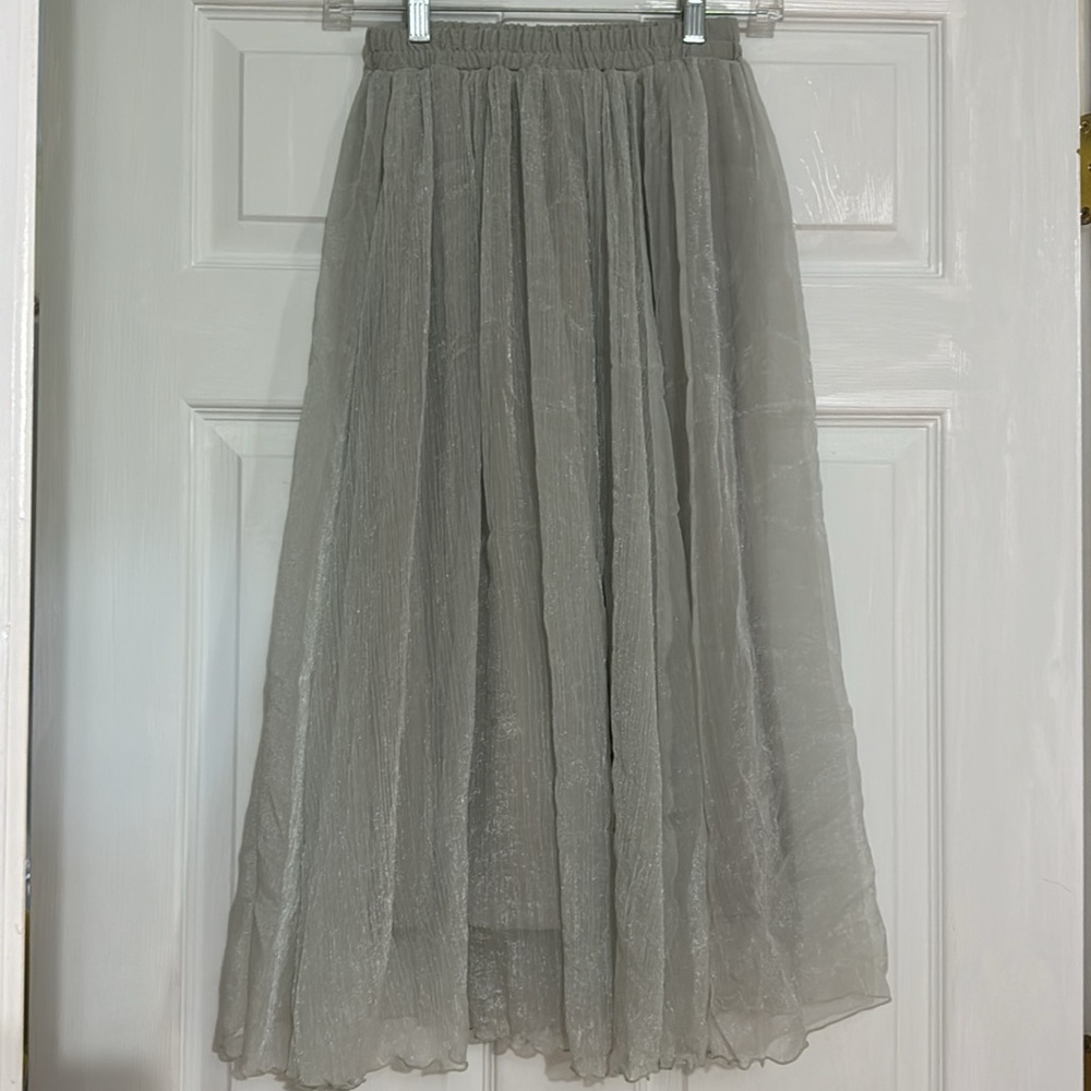 Mint Grey Long skirt, EUC